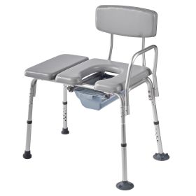 VEVOR Bedside Commode Chair, 500 lbs Weight Capacity, 4-in-1 Portable Toilet and Raised Toilet Seat with Padded Seat and Backrest