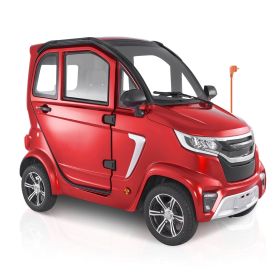 VEVOR 4-Wheel Enclosed Mobility Scooter for Seniors Adults, 660lbs Capacity, 3-Seater 2000W Electric Recreational Mobility Scooter 45 Miles Long