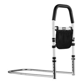 VEVOR Bed Rail for Elderly, Bedside Assist Rails with PU Handrail, Adjustable Height Pipe Bedside Cane