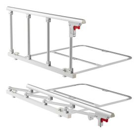 VEVOR Foldable Bed Rail for Elderly, 38 in Bedside Assist Rail with Fixing Strap, Adjustable Height Pipe Bedside Cane