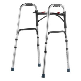 VEVOR Folding Walker, 2-Button Folding Walkers with 8-Level Adjustable Height and Durable Handles