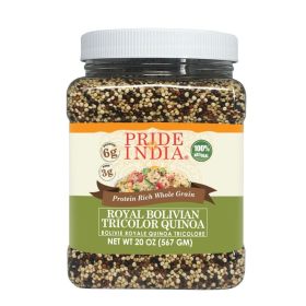 Natural Tricolor Quinoa - 24 Ounce / 680 Grams Jar (15+ Servings) - Proudly Made in America - Healthy Nourishing Essentials by Green Heights