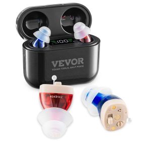 VEVOR Hearing Aids for Seniors, Rechargeable Hearing Amplifiers With Noise Cancelling and Volume Control